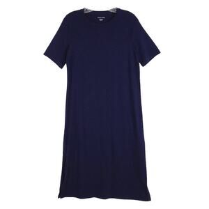 EILEEN FISHER Organic Cotton Crewneck Short Sleeve Tee Shirt Dress Women’s XXS